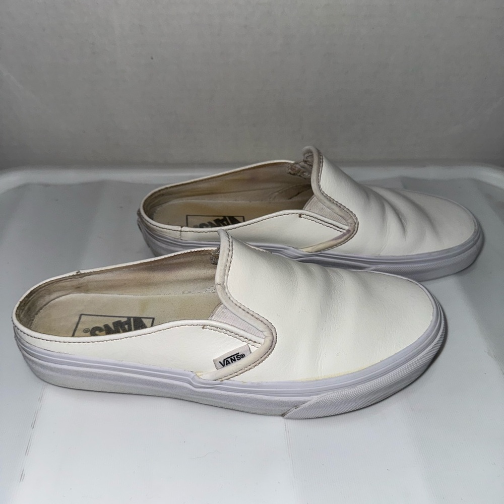 Vans Classic White Slip-On Shoes W8.5